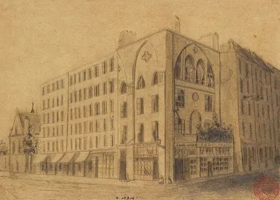 Les Mathurins, 62 rue Saint-Jacques, actuel 5ème arrondissement by Aglaüs Bouvenne, 1860 — digital art print download