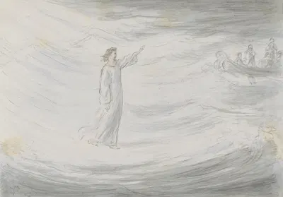 Christus loopt over het water by Александр Вер Хуэл — digital art print download