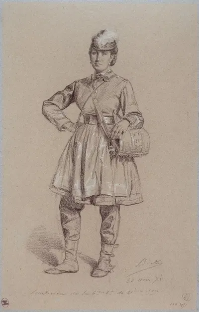 Cantinière du 21ème Bataillon. by Alexandre Bida, 1870 — digital art print download