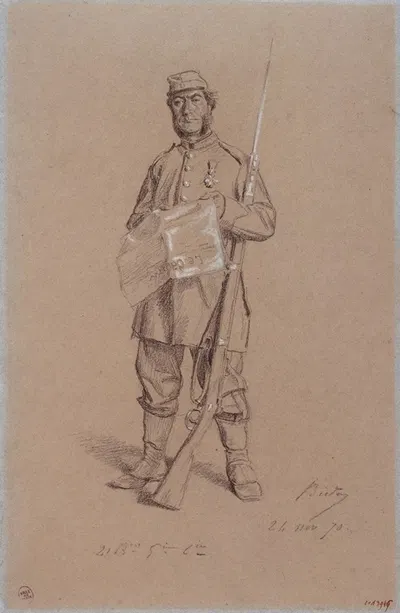 Portrait de M. Goumy pendant le siège de Paris. by Alexandre Bida, 1870 — digital art print download