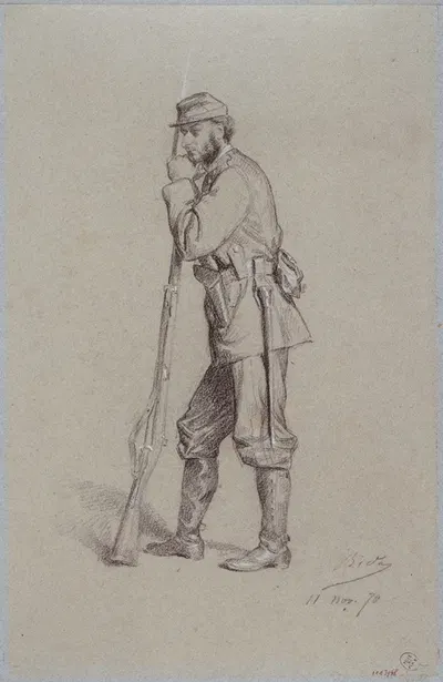Portrait de M.P. Joanne pendant le siège de Paris by Alexandre Bida, 1870 — digital art print download