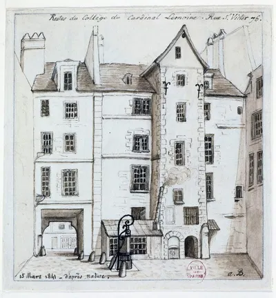 Restes du Collège Cardinal Lemoine, rue Saint-Victor by Альфред Боннардо, 1841 — digital art print download