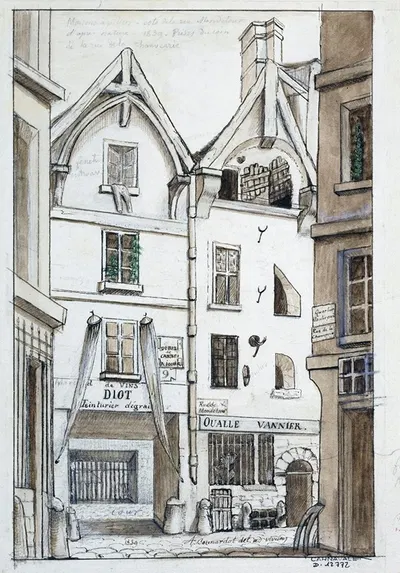 Rue de Mondétour by Альфред Боннардо, 1839 — digital art print download