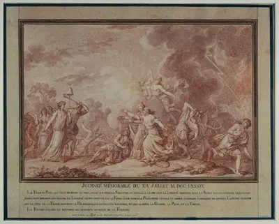 Composition allégorique relative au 14 juillet 1789 by Антуан Борель, 1784-1794 — digital art print download
