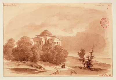La Barrière du Roule. by Огюст-Себастьен Бенар, 1831 — digital art print download