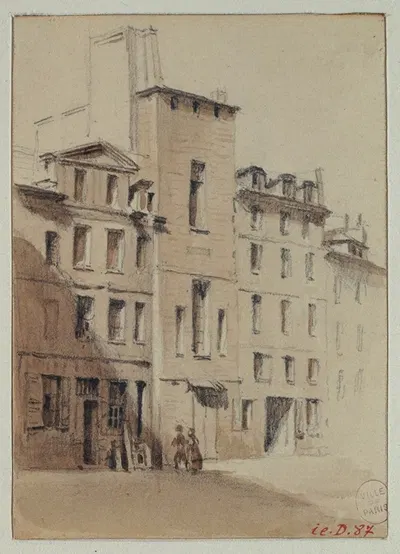 Tour des pèlerins, restes de l'église Saint Jean de Latran by Огюст-Себастьен Бенар, 1854 — digital art print download