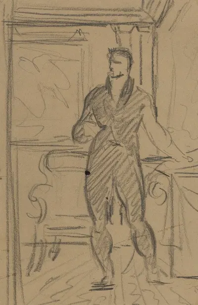 Figure Study of a Man in a Formal Suit. by Benjamin Robert Haydon — digital art print download
