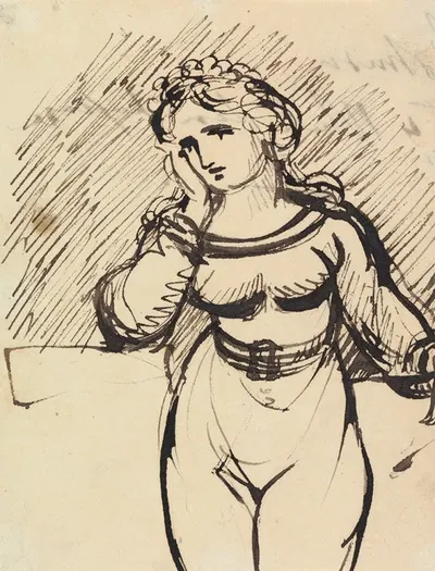 Figure Study of a Woman by Benjamin Robert Haydon — digital art print download