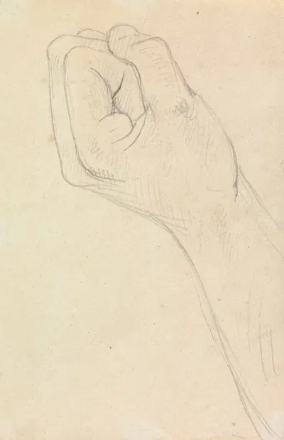 Study of a Hand, Balled into a Fist by Benjamin Robert Haydon — digital art print download