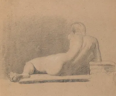Study of a Reclining, Nude Figure by Benjamin Robert Haydon, 1806 — digital art print download
