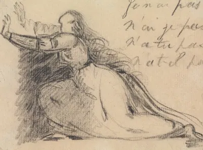 Study of a Woman Pleading on Her Knees by Benjamin Robert Haydon — digital art print download