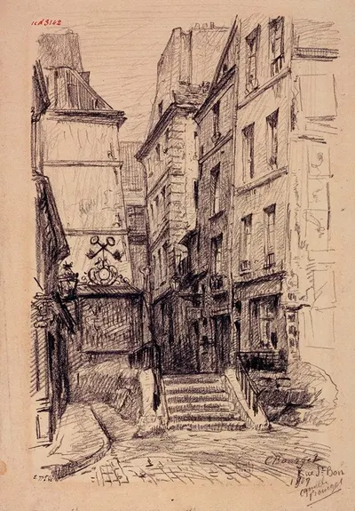 La rue Saint-Bon by Камиль Бурже, 1907 — digital art print download