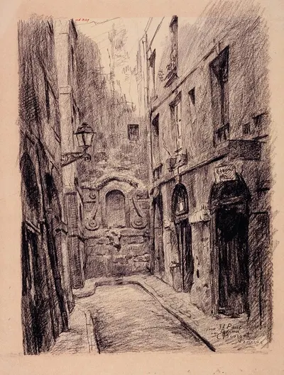La rue Saint-Paul, rue Eginhard by Camille Bourget, 1855-1912 — digital art print download