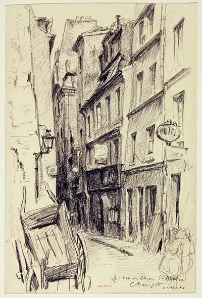 Rue des étuves Saint-Martin by Камиль Бурже, 1855-1912 — digital art print download