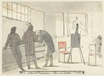 Der heer hagbolt bij ons int college (dagboek, 18 augustus) by Christiaan Andriessen, 1805 - 1808 — digital art print…
