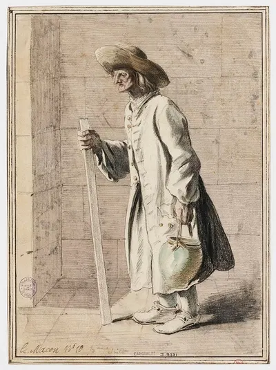 Le maçon, nº10 by Эдме Бушардон, 1698 - 1762 — digital art print download