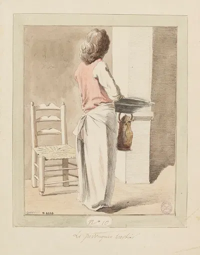 Le perruquier barbier by Эдме Бушардон, 1698 - 1762 — digital art print download