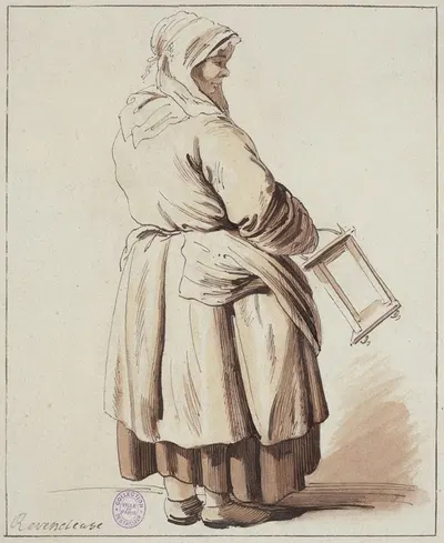 Les cris de Paris, revendeuse by Эдме Бушардон, 1698 - 1762 — digital art print download