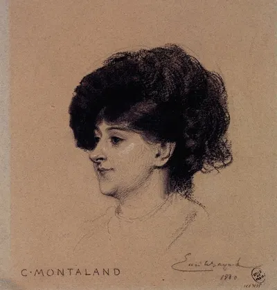 Portrait de Céline Montaland, actrice du Palais Royal. by Эмиль-Антуан Баяр, 1880 — digital art print download