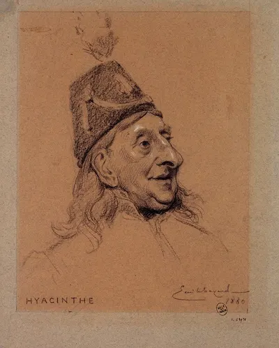 Portrait de Hyacinthe, acteur du Palais Royal. by Эмиль-Антуан Баяр, 1880 — digital art print download