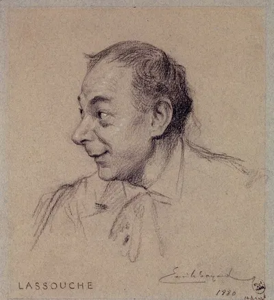 Portrait de Lassouche, acteur du Palais Royal. by Эмиль-Антуан Баяр, 1880 — digital art print download