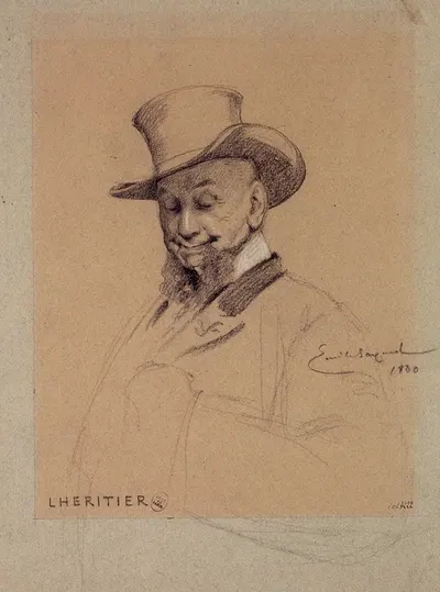 Portrait de Lhéritier, acteur du Palais Royal. by Эмиль-Антуан Баяр, 1880 — digital art print download
