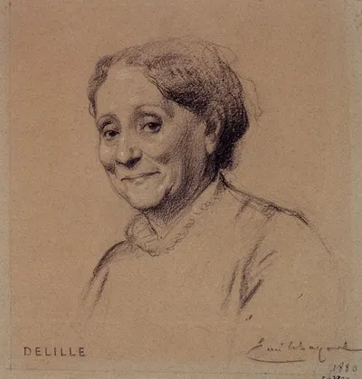Portrait de Madame Delille, actrice du Palais Royal. by Эмиль-Антуан Баяр, 1880 — digital art print download
