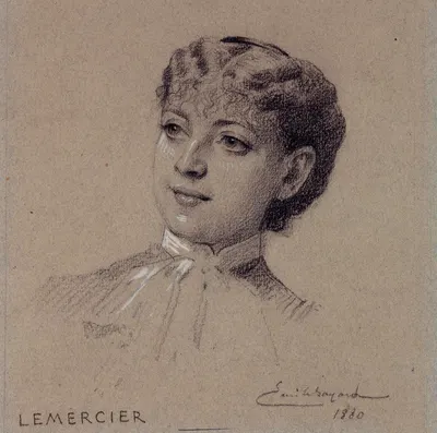 Portrait de Madame Lemercier, actrice du Palais Royal. by Эмиль-Антуан Баяр, 1880 — digital art print download