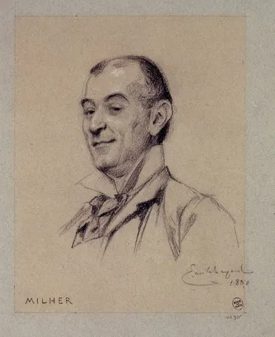 Portrait de Milher, acteur du Palais Royal. by Эмиль-Антуан Баяр, 1880 — digital art print download