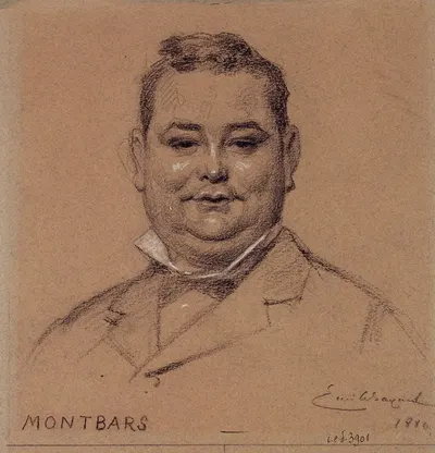 Portrait de Montbars, acteur du Palais Royal. by Эмиль-Антуан Баяр, 1880 — digital art print download
