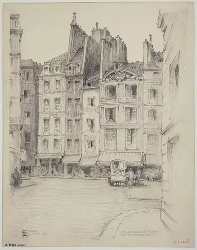Rue de Jouy en face de la rue Tiron by Ferdinand Boberg, 1926 — digital art print download