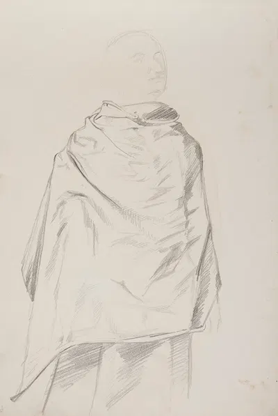 szkic draperii by Ferdynand Bryll, 1883-1886 — digital art print download