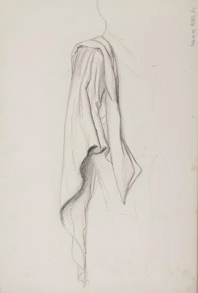 szkic draperii by Ferdynand Bryll, 1883-1886 — digital art print download