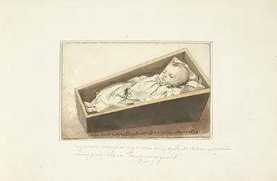 Catherina ter Borch in haar doodskistje by Жерар тер Борх, 1633 — digital art print download