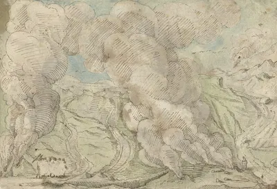 Gezicht op de Solfatara bij Pozzuoli, buiten Napels by Gerard ter Borch, c. 1611 — digital art print download