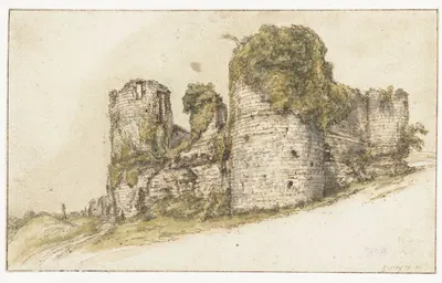 Gezicht op het Château de César te Vau by Гиллис Нейтс, 1633 - 1687 — digital art print download