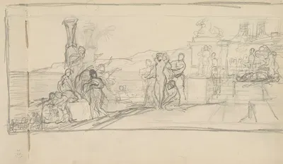 szkic do Fryne na święcie Posejdona w Eleusis by Генрик Симирядзкий, 1889 — digital art print download