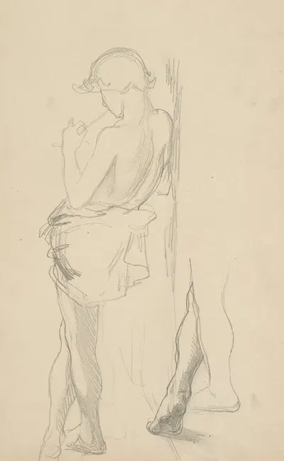 szkice postaci chłopca do obrazu 'U źródła' (1898) by Генрик Симирядзкий, 1898 — digital art print download
