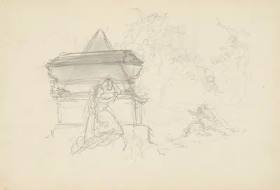 szkic do kompozycji przedstawiającej apoteozę króla Jana III Sobieskiego by Генрик Симирядзкий, 1883-1884 — digital art…