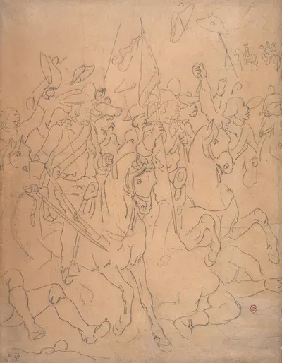 Le défilé devant Bonaparte à Marengo by Ипполит Белланж — digital art print download