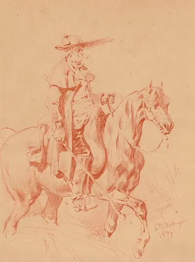 Un cavalier by Ипполит Белланж, 1839 — digital art print download