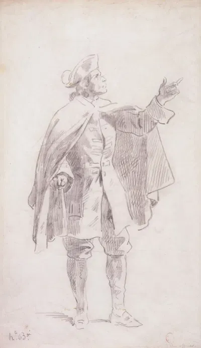 Un officier. by Ипполит Белланж, 1745-1755 — digital art print download