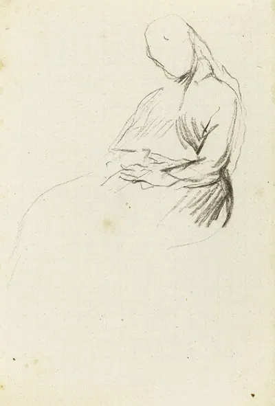Etude de femme assise de face by Jean-Baptiste Carpeaux, 1872 — digital art print download