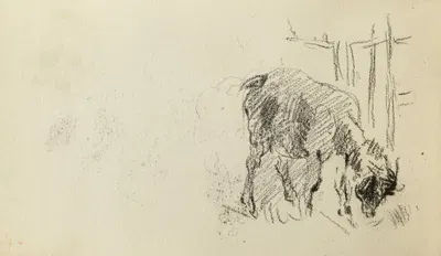 Etude d'une chèvre by Жан-Батист Карпо, 1874 — digital art print download