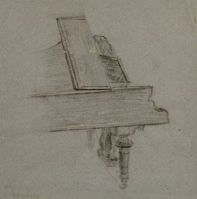 Etude pour le piano du 'Bal blanc' by Жозеф-Мари Жан Ави, 1903 — digital art print download