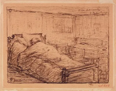 Gambetta sur son lit de mort. by Jules Bastien-Lepage, 1882 — digital art print download