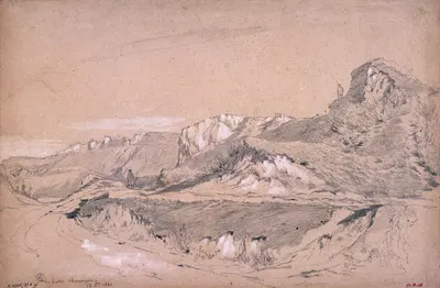 Les buttes Chaumont. by Jules Beldame, 1861 — digital art print download