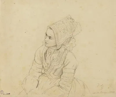 Bretonne au pardon by Жюль Брета, 1868 — digital art print download