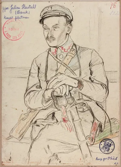 Julian Herschthal, ps. Borek, podporucznik piechoty Legionów Polskich by Леопольд Готлиб, 1915 — digital art print download