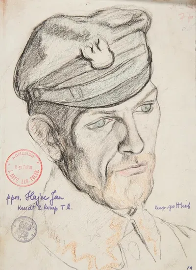 Portret Jana Hajeca, podporucznika Legionów Polskich by Леопольд Готлиб, 1915 — digital art print download